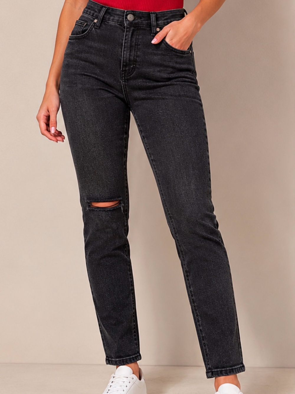 NWT JAÉN Heritage Ashley Soft Wash Black Distressed Skinny Jeans Women’s Size 31